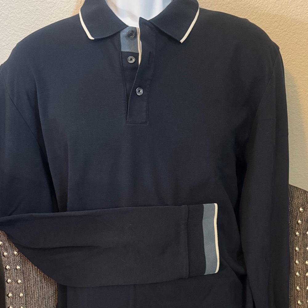 Hugo Boss Navy Polo with White Trim